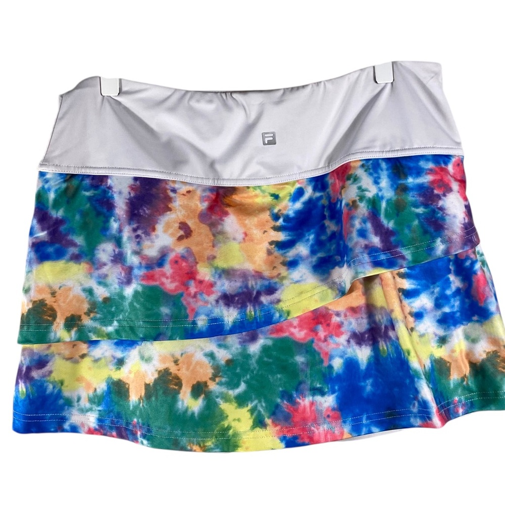 Fila Colorful Tie-Dye Athletic Skort Sz Large - Picture 2 of 7